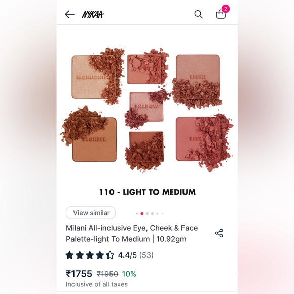 Milani All-inclusive Eye, Cheek & Face Palette-light To Medium - Picture 6 of 9